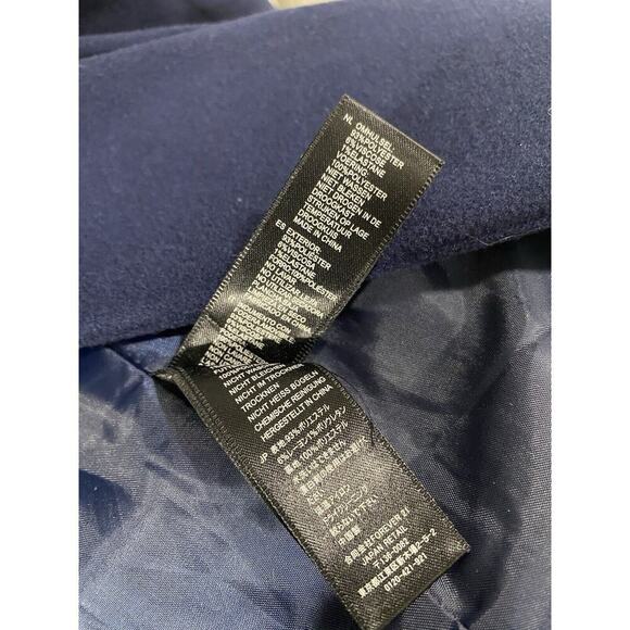 Forever 21 Blue Single Breasted Peacoat S Button Detail Wide Collar - Picture 5 of 10